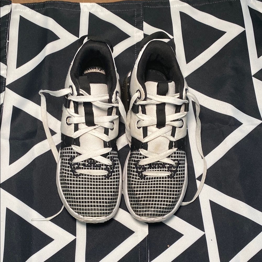 Kids Nike Black and White Lebron Sneakers